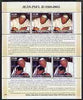Haiti 2005 Pope John Paul II perf sheetlet #3 (Text in French) containing 2 values each x 3, unmounted mint (inscribed 03)