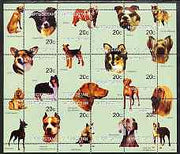 Kyrgyzstan 1999 Dogs of the World perf sheetlet containing 12 values unmounted mint