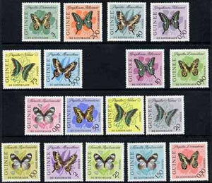 Guinea - Conakry 1963 Butterflies set of 17 unmounted mint, SG 383-99