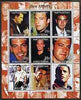 Kyrgyzstan 2000 Ben Affleck perf sheetlet containing 9 values unmounted mint