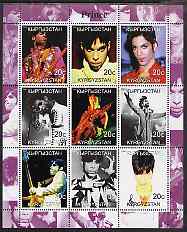 Kyrgyzstan 2000 Prince (Pop Singer) perf sheetlet containing 9 values unmounted mint