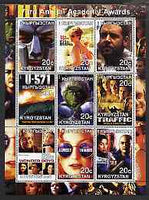 Kyrgyzstan 2001 The 73rd Academy Awards perf sheetlet #2 containing 9 values unmounted mint