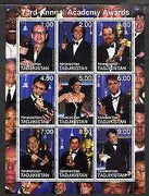 Tadjikistan 2001 The 73rd Academy Awards perf sheetlet #2 containing 9 values unmounted mint