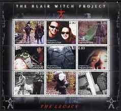 Tadjikistan 2000 The Blair Witch Project perf sheetlet containing 9 values unmounted mint