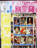 Somalia 2002 Impressionists - Pierre Auguste Renoir imperf sheetlet containing 9 values, the set of 5 progressive proofs comprising the 4 individual colours plus all 4-colour composite (as issued) all unmounted mint