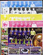 Somalia 2002 Football World Cup (Germany v Korea) large sheetlet containing 3 values, the set of 5 progressive proofs comprising the 4 individual colours plus all 4-colour composite (as issued) all unmounted mint