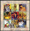 Congo 2004 Paintings by Pablo Picasso perf sheetlet containing 9 values unmounted mint
