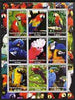Congo 2002 Parrots perf sheetlet containing 9 values unmounted mint