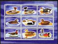 Congo 2002 Ducks perf sheetlet containing 9 values unmounted mint