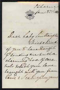 Great Britain 1880 Handwritten letter from PRINCESS BEATRICE on monogrammed note-paper sent from Osborne House thanking Lady Southampton her for a box of caramels brought back from Paris.,The Princess wrote '.. and I can assure yo……Details Below