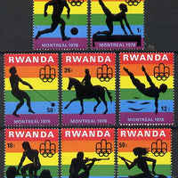 Rwanda 1976 Montreal Olympic Games (2nd issue) perf set of 8 values unmounted mint, SG 767-74