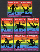 Rwanda 1976 Montreal Olympic Games (2nd issue) perf set of 8 values unmounted mint, SG 767-74