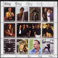 Buriatia Republic 2000 Sting perf sheetlet containing 12 values unmounted mint