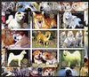Kyrgyzstan 2004 Dogs - Japanese Breeds imperf sheetlet containing 9 values each with Rotary Logo, unmounted mint
