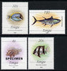 Tonga 1988 Marine Life (Fish) 4 values (4s, 20s, 32s & T$5) opt'd SPECIMEN, between SG 1001 & 1017) unmounted mint*