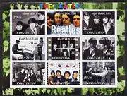 Kyrgyzstan 2001 The Beatles #2 imperf sheetlet containing set of 9 values unmounted mint