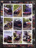 Tadjikistan 2001 Steam Locos imperf sheetlet containing 9 values unmounted mint