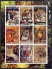 Kyrgyzstan 2001 Tigers imperf sheetlet containing 9 values unmounted mint