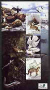 Ivory Coast 2003 The Nature Conservancy imperf sheetlet containing set of 3 values (Birds & Animals by John Audubon) unmounted mint