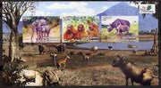 Ivory Coast 2003 The Nature Conservancy imperf sheetlet containing set of 3 values (Elephants, Apes & Rhinos) unmounted mint