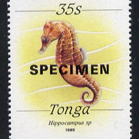 Tonga 1988 Marine Life (Seahorse) 35s value opt'd SPECIMEN, as SG 1009 unmounted mint*