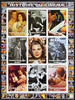 Congo 2003 History of the Cinema #17 imperf sheetlet containing 9 values unmounted mint (Showing Clark Gable, Ingrid Bergman, Groucho Marx, etc)