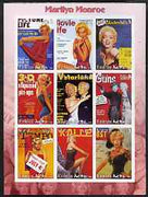 Eritrea 2003 Marilyn Monroe (Magazine Covers) imperf sheetlet containing set of 9 values unmounted mint