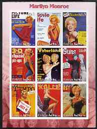 Eritrea 2003 Marilyn Monroe (Magazine Covers) imperf sheetlet containing set of 9 values unmounted mint