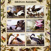 Congo 2005 Birds by Audubon imperf sheetlet containing 6 values unmounted mint
