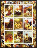 Somalia 2003 Paintings of Dogs #1 imperf sheetlet containing 9 values unmounted mint (vertical format)