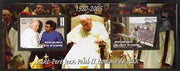 Ivory Coast 2005 Death of Pope John Paul II imperf s/sheet #1 containing 2 values unmounted mint