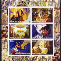Benin 2003 Fairy Tales - paintings by Hildebrandt imperf sheetlet containing 6 values unmounted mint