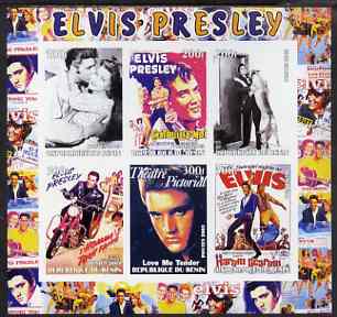 Benin 2003 Elvis Presley Film Posters imperf sheetlet containing 6 values unmounted mint
