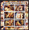 Benin 2003 Nude Paintings from the Prado National Museum imperf sheetlet containing 6 values unmounted mint (showing works by Titian x 2, Rubens x 2, Reni & Carracci)