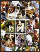 Kyrgyzstan 2004 Dogs - Jack Russell imperf sheetlet containing 9 values each with Rotary logo unmounted mint