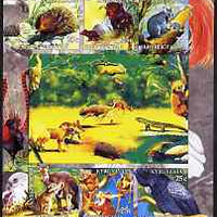 Kyrgyzstan 2004 Fauna of the World - Australia #1 imperf sheetlet containing 6 values unmounted mint