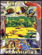 Kyrgyzstan 2004 Fauna of the World - Australia #1 imperf sheetlet containing 6 values unmounted mint