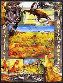 Kyrgyzstan 2004 Fauna of the World - Prairies of N America imperf sheetlet containing 6 values unmounted mint