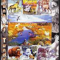 Kyrgyzstan 2004 Fauna of the World - Tundra imperf sheetlet containing 6 values unmounted mint