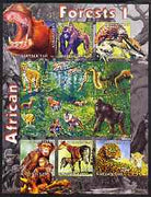 Kyrgyzstan 2004 Fauna of the World - African Forests #1 imperf sheetlet containing 6 values unmounted mint