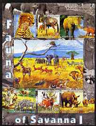 Kyrgyzstan 2004 Fauna of the World - Savanna #1 imperf sheetlet containing 6 values unmounted mint