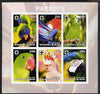 Benin 2003 Parrots #1 imperf sheetlet containing 6 values each with Scouts Logo, unmounted mint