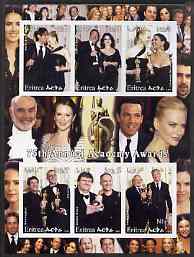 Eritrea 2003 75th Annual Academy Awards imperf sheetlet containing 6 values unmounted mint (shows C Zeta-Jones, N Kidman, etc)