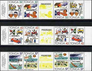 Tonga 1991 Accident Prevention set of 12 opt'd SPECIMEN (se-tenant bi-lingual strips) unmounted mint, as SG 1117-28