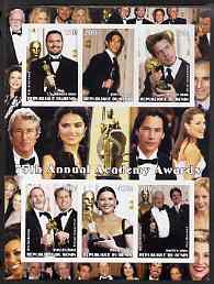 Benin 2003 75th Annual Academy Awards imperf sheetlet #2 containing 6 values unmounted mint (shows E Armstrong, A Brody, R Gere, etc)