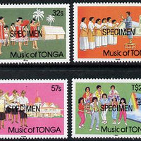 Tonga 1988 Music of Tonga set of 4 opt'd SPECIMEN, as SG 994-97 unmounted mint
