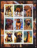 Eritrea 2003 Dogs - Rhodesian Ridgeback imperf sheetlet containing set of 9 values each with Rotary Logo unmounted mint
