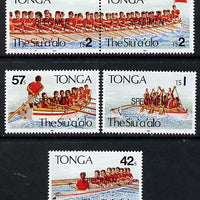 Tonga 1991 Rowing Festival set of 5 opt'd SPECIMEN, as SG 1148-52 unmounted mint