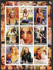 Kyrgyzstan 2002 Britney Spears imperf sheetlet containing 9 values unmounted mint