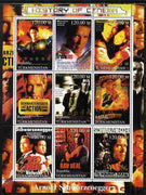 Turkmenistan 2000 History of the Cinema - Arnold Schwarzenegger perf sheetlet containing 9 values unmounted mint. Note this item is privately produced and is offered purely on its thematic appeal